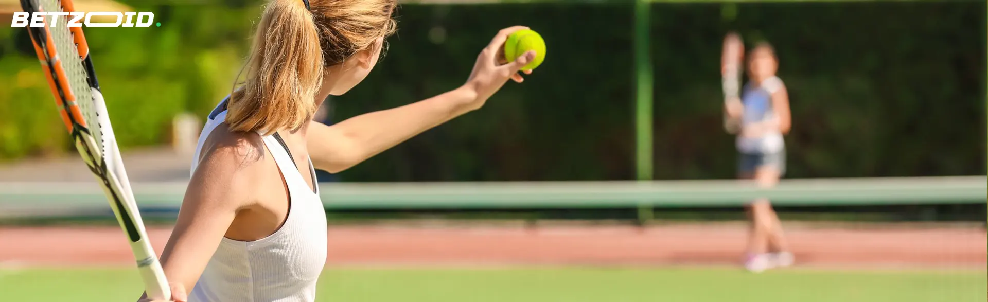 Tennisspieler spielen Tennis.