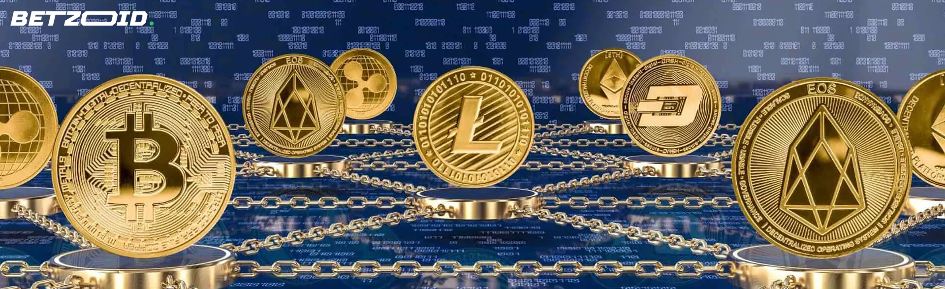 Various cryptocurrencies such as Bitcoin, Ethereum, Litecoin and others.