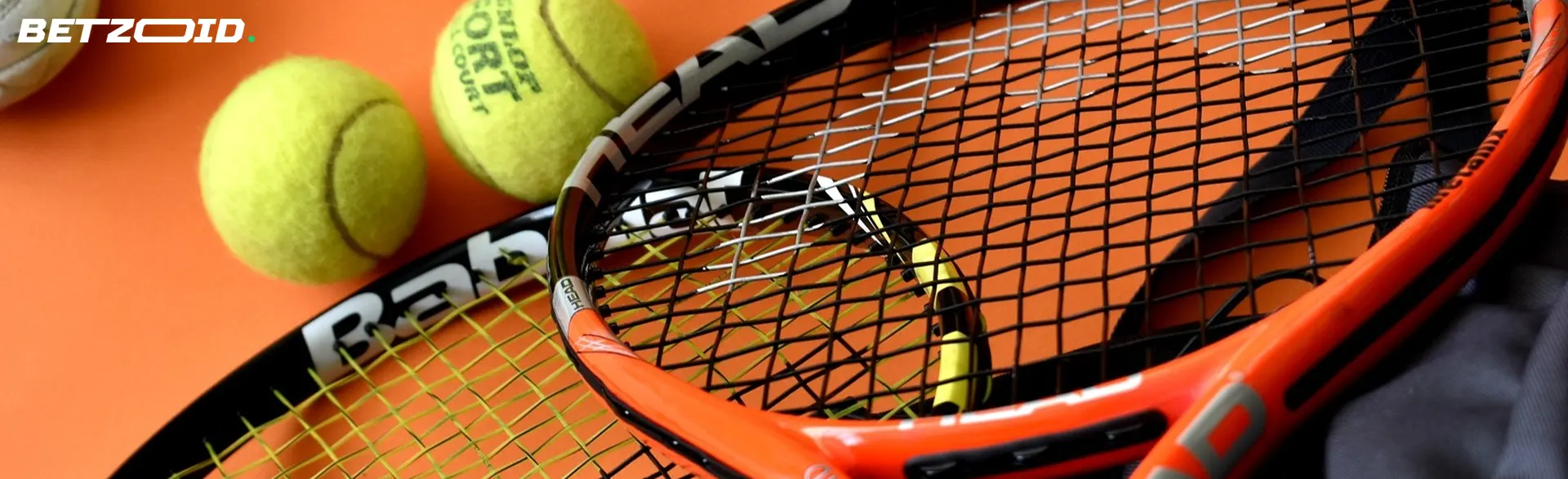Tennis rackets and balls.
